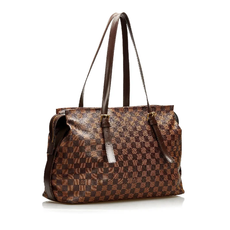 Ladies Louis Vuitton shoulder bags with a single - handle silhouetteLouis Vuitton Damier Ebene Chelsea 35415)