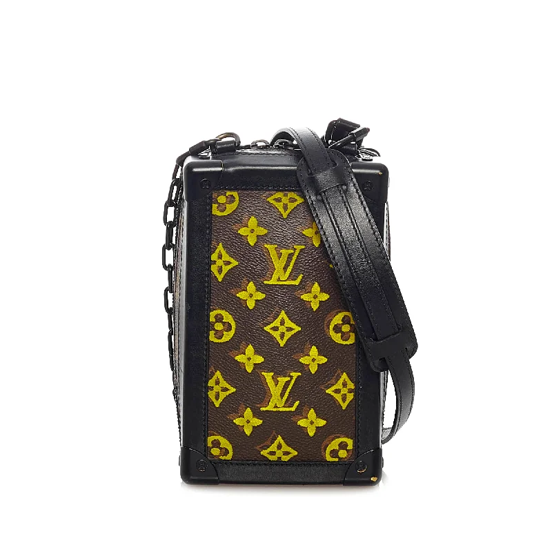 Louis Vuitton bags with a magnetic snap closure for easy accessBrown Louis Vuitton Monogram Tuffetage Vertical Soft Trunk Crossbody Bag