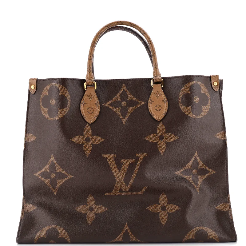 Louis Vuitton backpacks with a sleek, minimalist design for styleOnTheGo Tote Reverse Monogram Giant GM