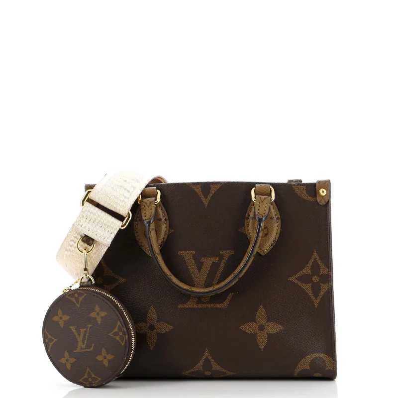 Louis Vuitton Twist bags with a contrast - colored interior for visual interestOnTheGo Tote Reverse Monogram Giant PM