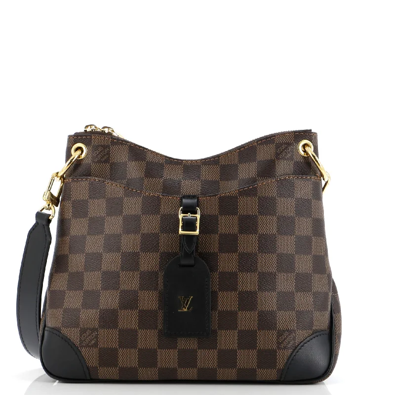 Louis Vuitton handbags with a patent - leather finish for a shiny lookOdeon NM Handbag Damier PM