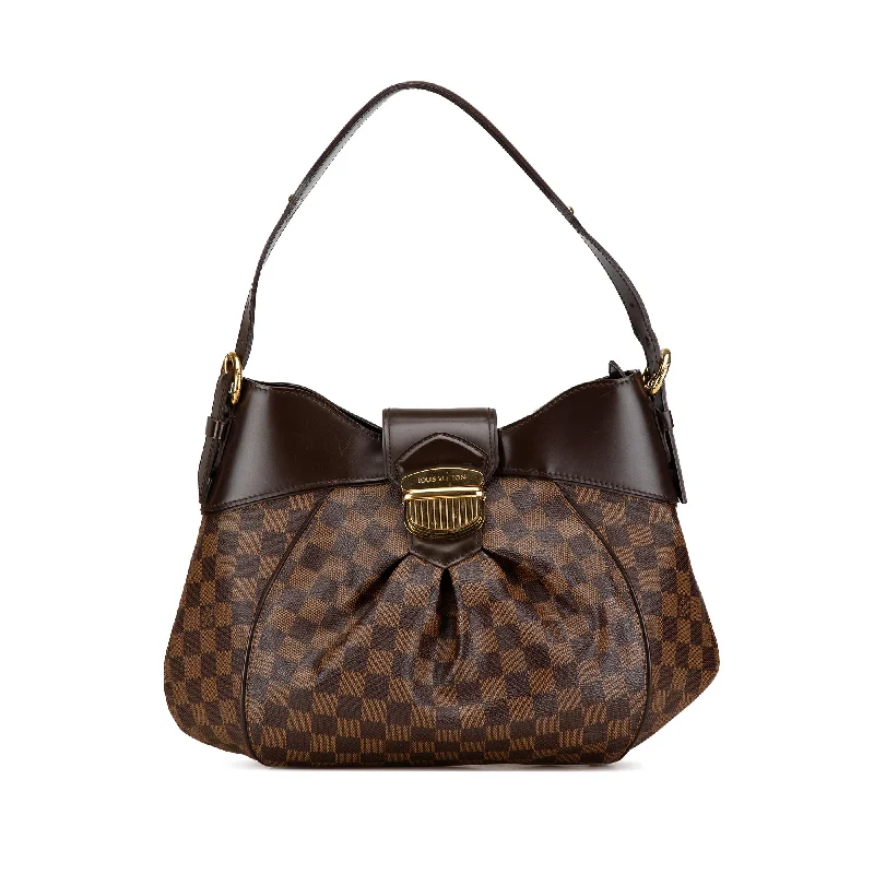 Louis Vuitton handbags with a back - zip pocket for storing valuablesBrown Louis Vuitton Damier Ebene Sistina MM Shoulder Bag