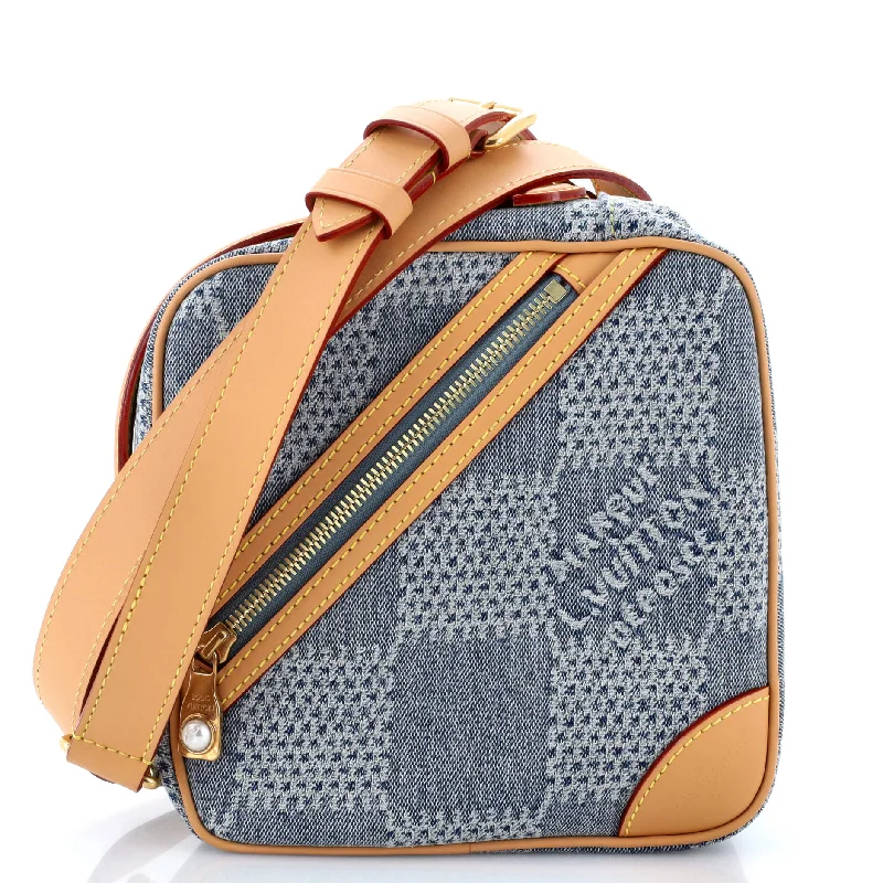 Louis Vuitton Alma bags with a leather - wrapped handle for a luxurious feelChess Messenger Bag Damier 3D Denim