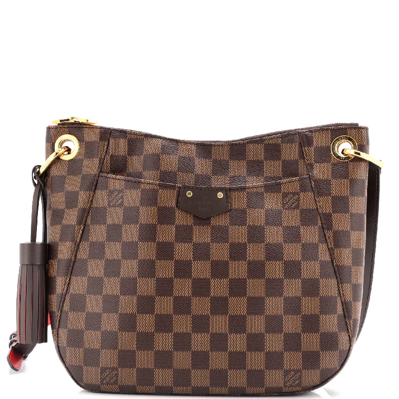 Louis Vuitton handbags with a patent - leather finish for a shiny lookSouth Bank Besace Bag Damier