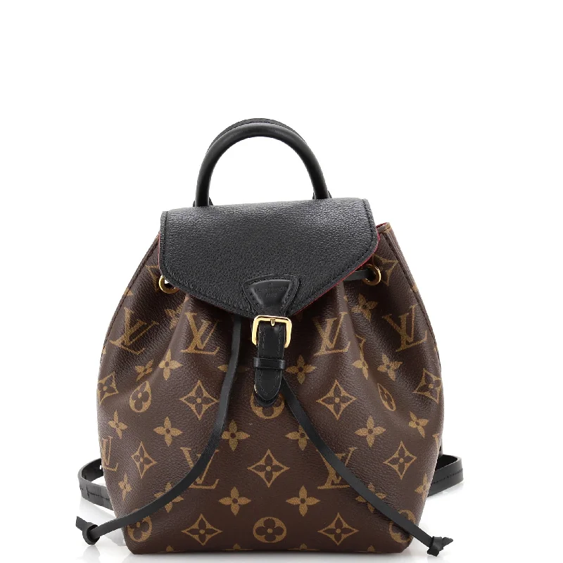 Louis Vuitton handbags with a beaded trim for a touch of glamourMontsouris NM Backpack Monogram Canvas with Leather BB