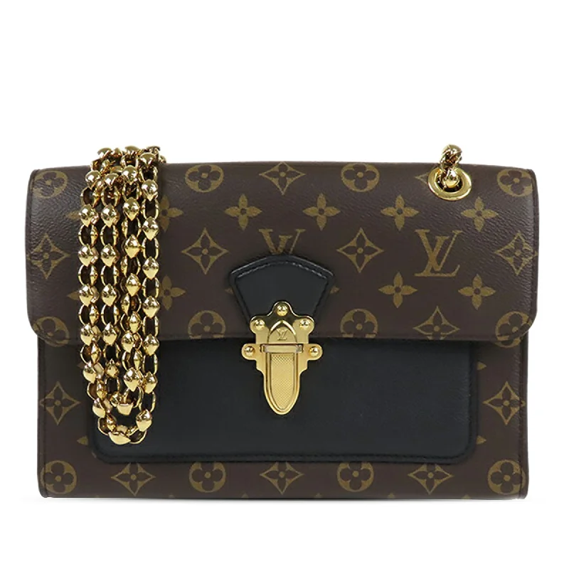 Louis Vuitton bags with a front - flap pocket for quick - access itemsBrown Louis Vuitton Monogram Victoire