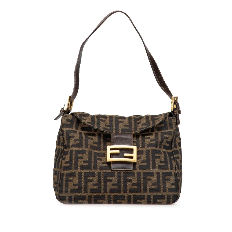 Chanel Lightweight Handbag for Daily ErrandsBrown Fendi Zucca Canvas Double Flap Shoulder Bag