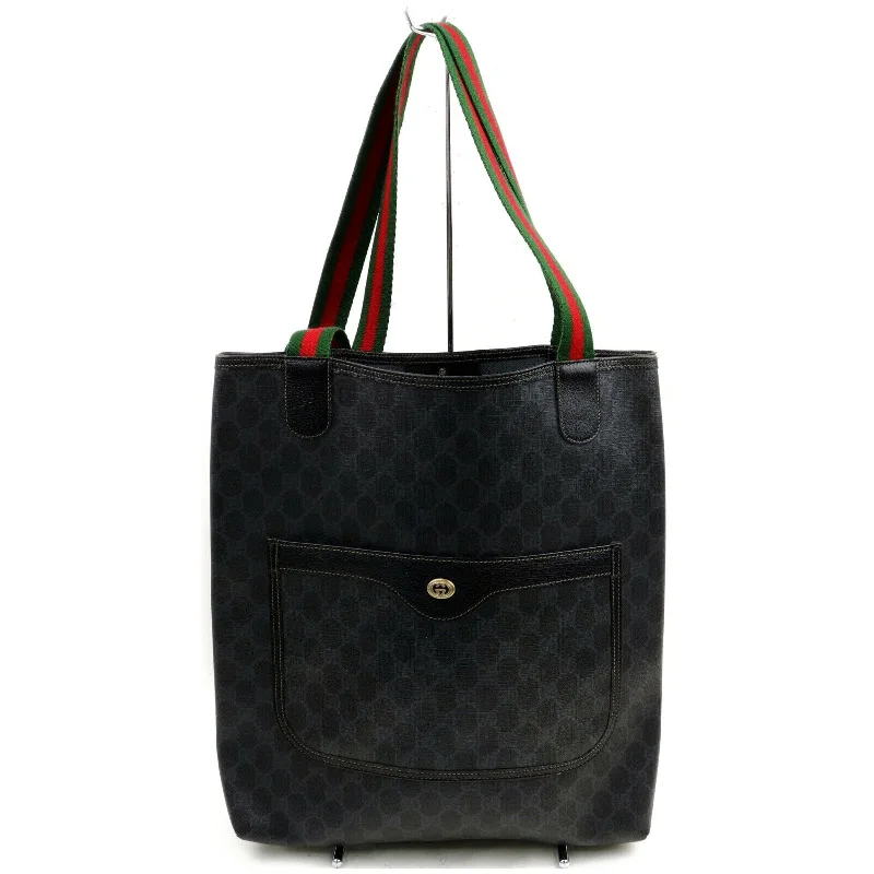 Ladies Gucci handbags with a detachable coin purse insideBrand Inspired Gucci Tote Bag Black PVC (SHC7-10056)