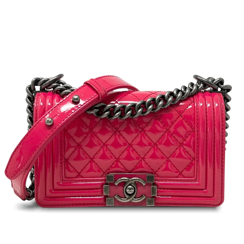 Chanel New Arrival Handbag with Gold HardwareChanel Pink Patent Small Boy Bag