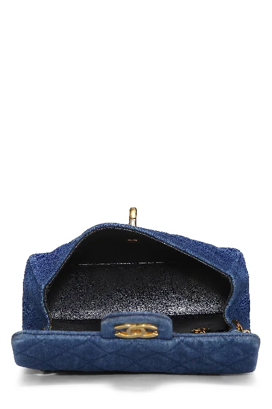 Chanel New Arrival Handbag with Gold HardwareChanel,  Blue Denim Half Flap Mini, Blue