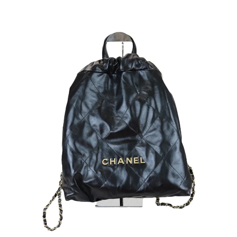 Chanel Vintage Inspired Handbag for Retro LoversBlack Quilted 22 Backpack GHW