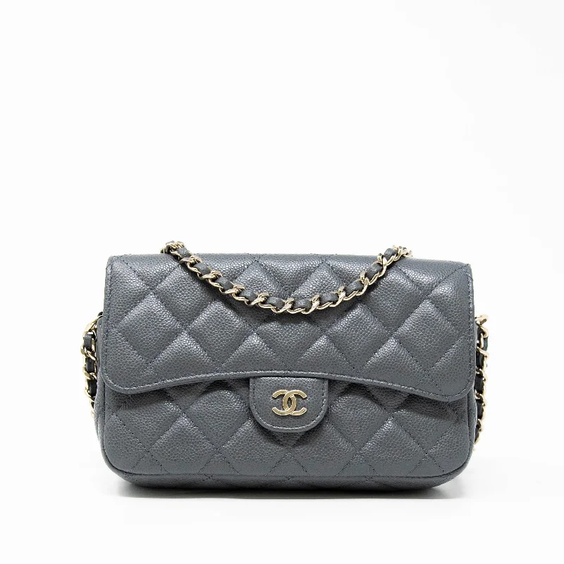 Chanel Handbag with Adjustable Strap for ComfortChanel Grey Flap Phone Holder with Chain