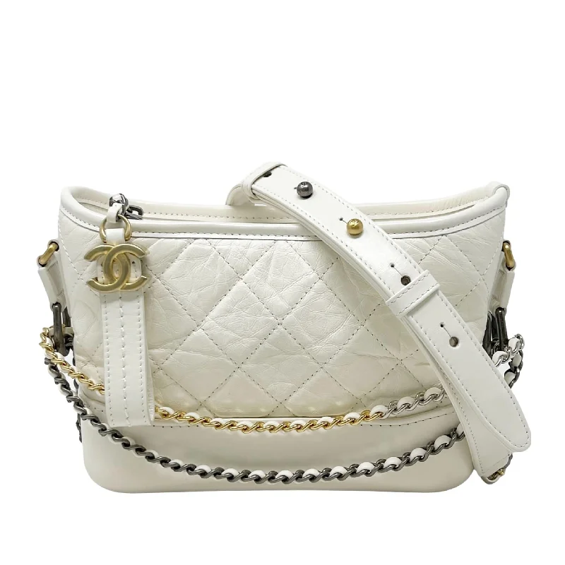 Chanel Luxury Handbag for High - End EventsChanel White Aged Calfskin Small Gabrielle Bag