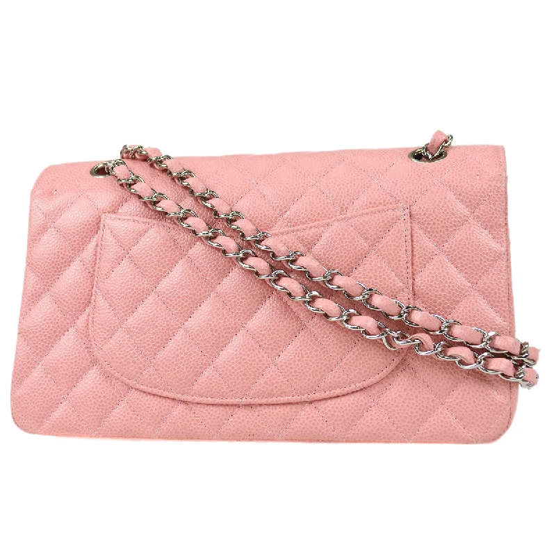 Chanel Small Crossbody Bag for TravelCHANEL  Classic Double Flap Medium SHW Pink Caviar 88214