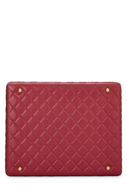 Chanel Small Crossbody Bag for TravelChanel,  Red Quilted Lambskin Success Story Box, Pink