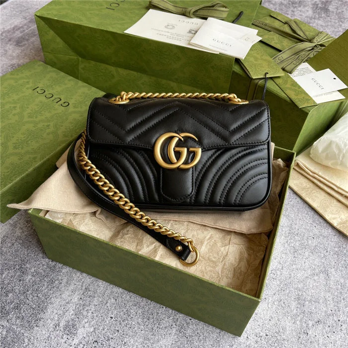 Women Gucci bags with a chain - link trim and a leather bodyWF - Gucci Bags - 222