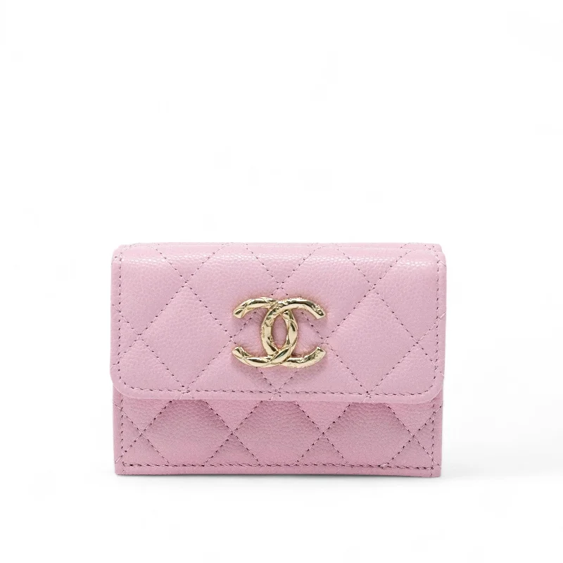 Chanel Lightweight Handbag for Daily ErrandsChanel Pink Trifold Flap Wallet