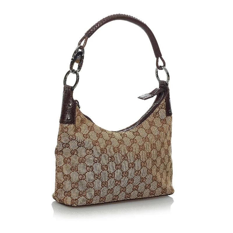 Women Gucci backpacks with a luxurious leather finishGucci GG Canvas Shoulder Bag (33839)