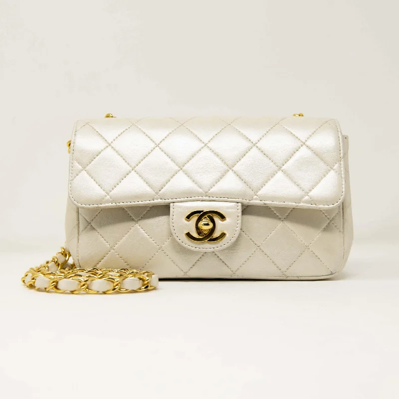 Chanel Luxury Handbag for High - End EventsChanel Pearl White Mini Flap