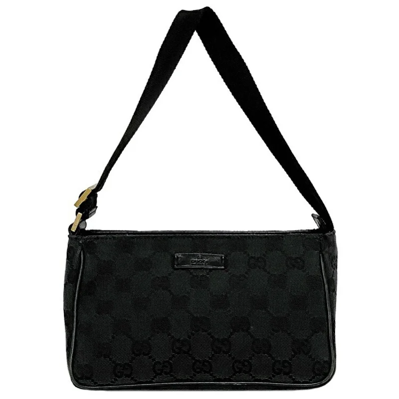 Gucci crossbody bags for women with adjustable leather strapsGucci Handbag Black 106644 Canvas Leather GUCCI Women's Bag GG