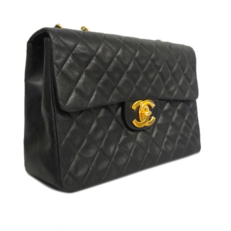 Chanel All - Match Handbag for Versatile StylingCHANEL  Matelasse Big Matelasse W Chain Women's Leather Shoulder Bag Black