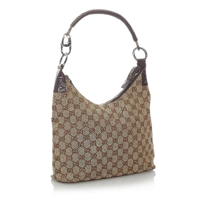 Gucci handbags for women with a beaded trimGucci GG Canvas Shoulder Bag (32041)