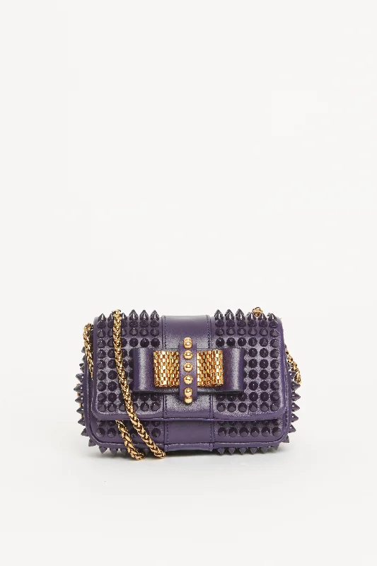 Chanel Handbag with Adjustable Strap for ComfortPurple Spiked Sweet Charity Preowned Crossbody Bag