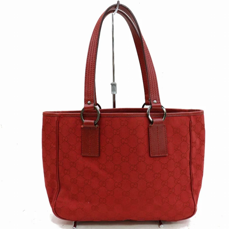 Women Gucci bags with a magnetic snap closure for easy accessBrand Inspired Gucci Tote Bag Red Canvas (SHC1-14284)