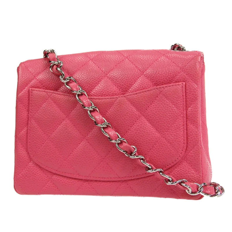 Chanel Vintage Inspired Handbag for Retro LoversCHANEL  Classic Flap Mini Square Chain Shoulder Bag Pink Caviar 58123