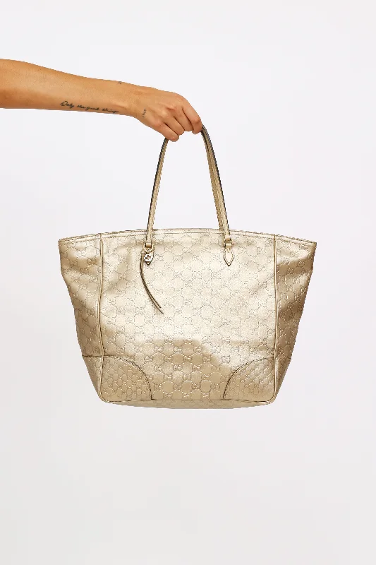 Ladies Gucci Dionysus bags with a detachable shoulder strapGold Guccissima Bree Tote Bag