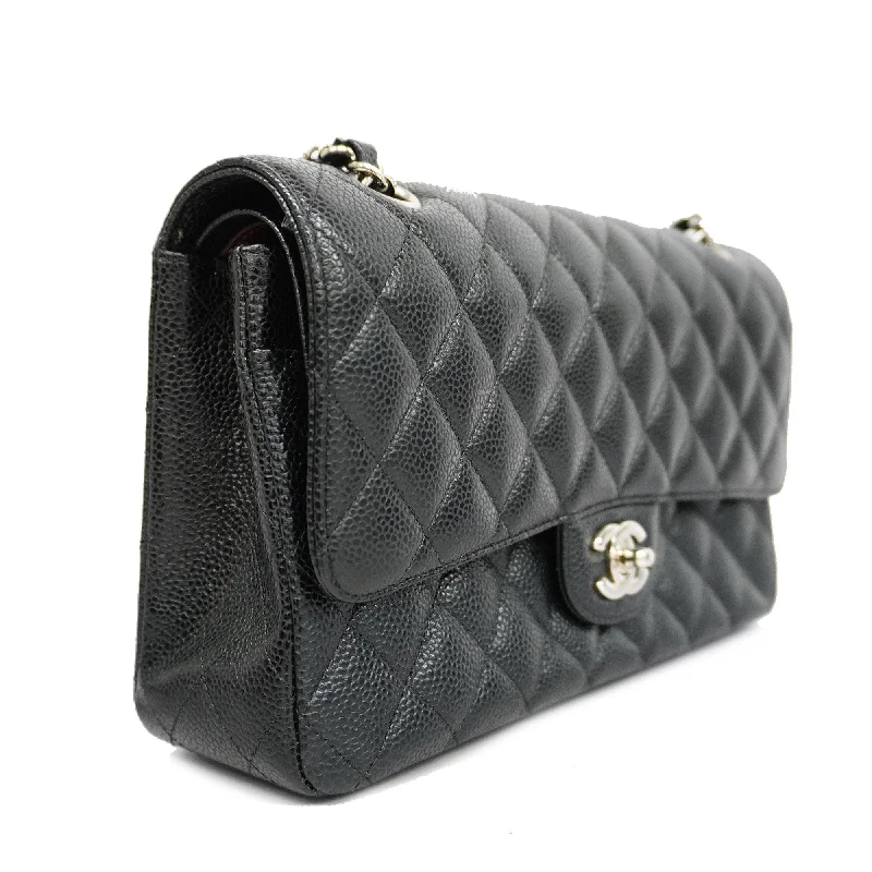 Chanel New Arrival Handbag with Gold HardwareCHANEL  Matelasse W Flap W Chain Women's Caviar Leather Shoulder Bag Black