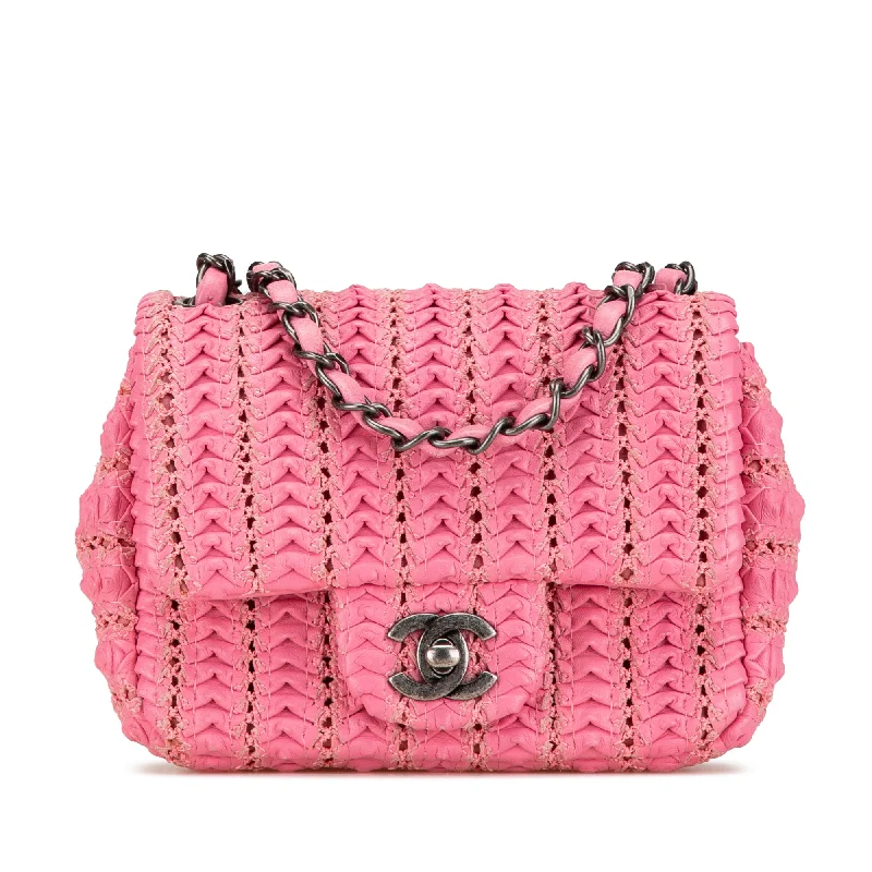 Chanel Medium Tote Bag for Office LadiesPink Chanel Paris Seoul Mini Crochet Lambskin Flap Crossbody Bag