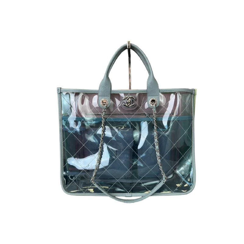 Chanel Limited Edition Handbag for CollectorsPVC Coco Splash Lambskin Stitched Tote Multicolour SHW