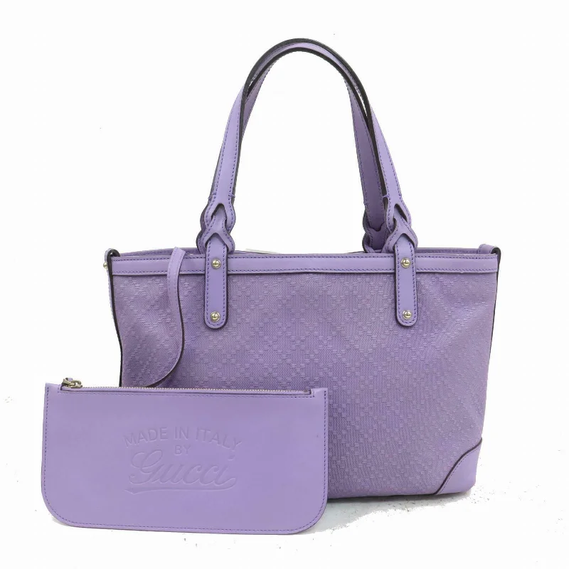 Women Gucci bags with a chain - link trim and a leather bodyBrand Inspired Gucci Tote Bag Diamante Purple PVC (SHC7-10280)