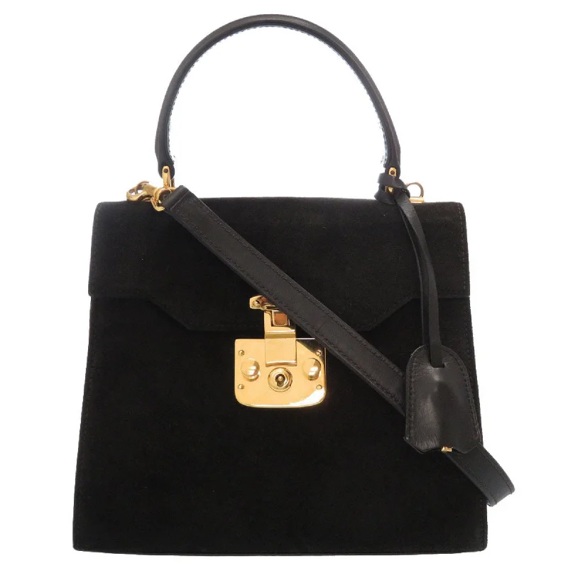 Women Gucci bags with a zip - around closure for securityGucci Lady Rock Suede Black Gold Hardware 000 110 0211 2WAY Handbag Bag 0057