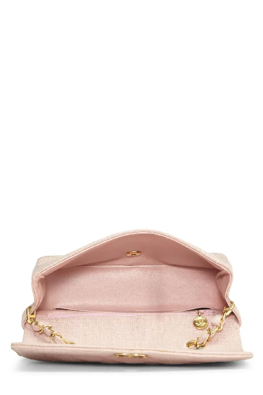 Chanel Colorful Handbag for Spring OutfitsChanel,  Pink Linen Diana Flap Small, Pink