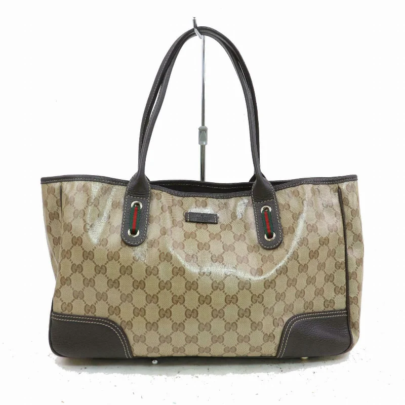 Women Gucci Sylvie bags with a leather - wrapped handleBrand Inspired Gucci Tote Bag Light Brown PVC (SHC7-10356)