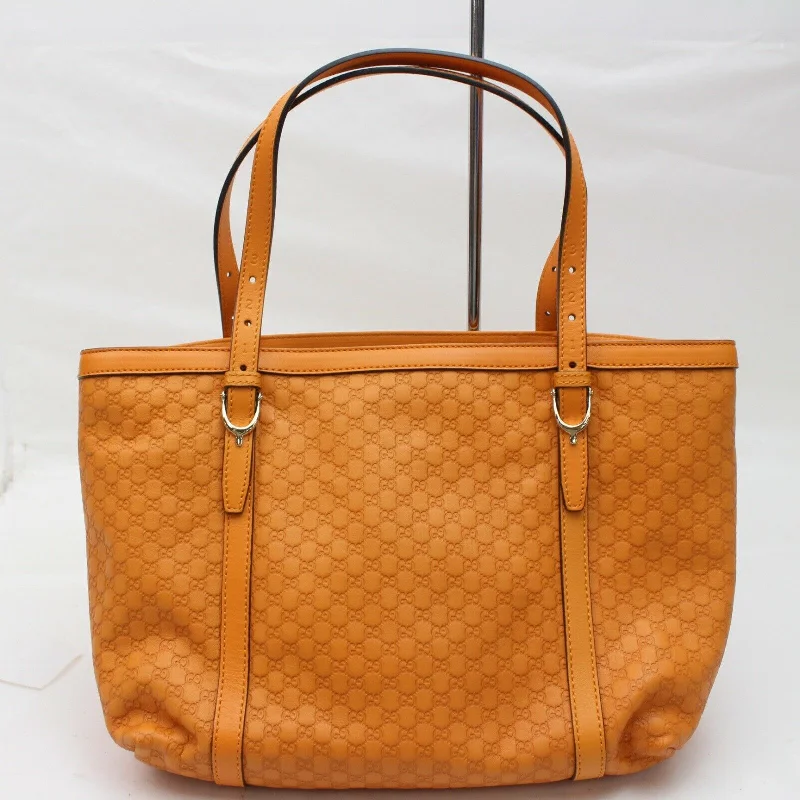 Women Gucci bags with a front - zip pocket for small itemsBrand Inspired Gucci Tote Bag Micro Gucci Oranges Leather (SHC7-10811)