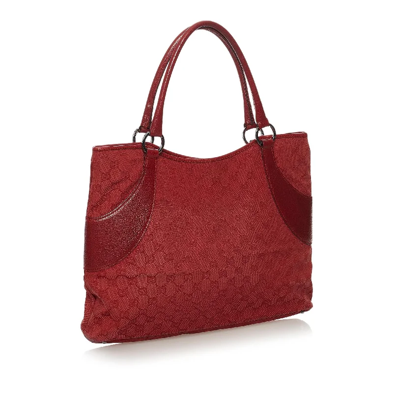 Women Gucci Sylvie bags with a monogram - embossed leatherGucci GG Canvas Tote Bag (32789)