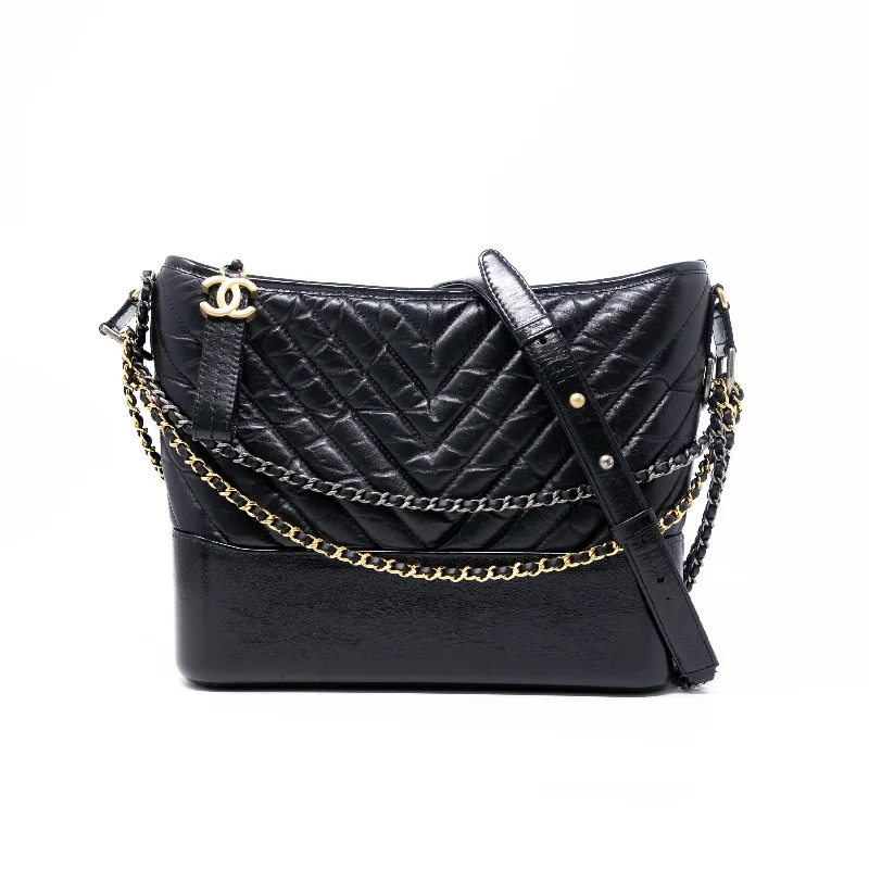 Chanel Vintage Inspired Handbag for Retro LoversChanel Black Chevron Medium Gabrielle Hobo