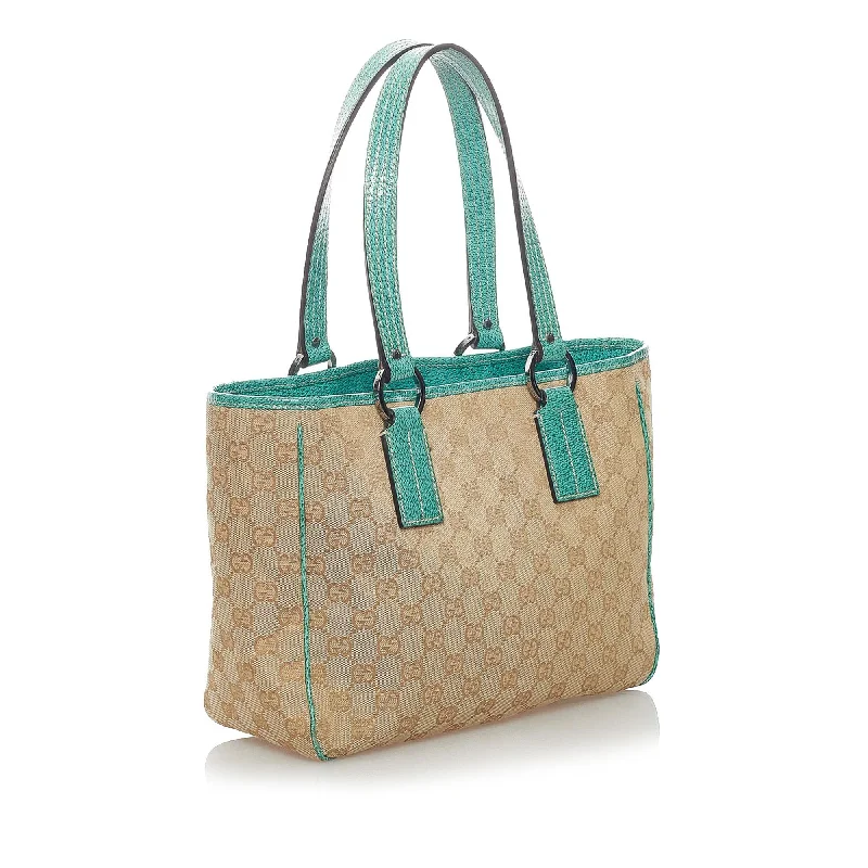 Gucci Marmont bags for women with a contrast - colored interiorGucci GG Canvas Tote Bag (32539)