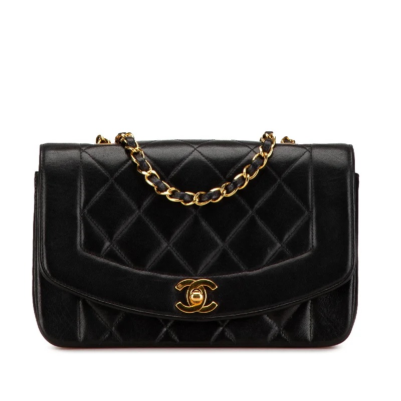 Chanel New Arrival Handbag with Gold HardwareBlack Chanel Small Lambskin Diana Flap Crossbody Bag