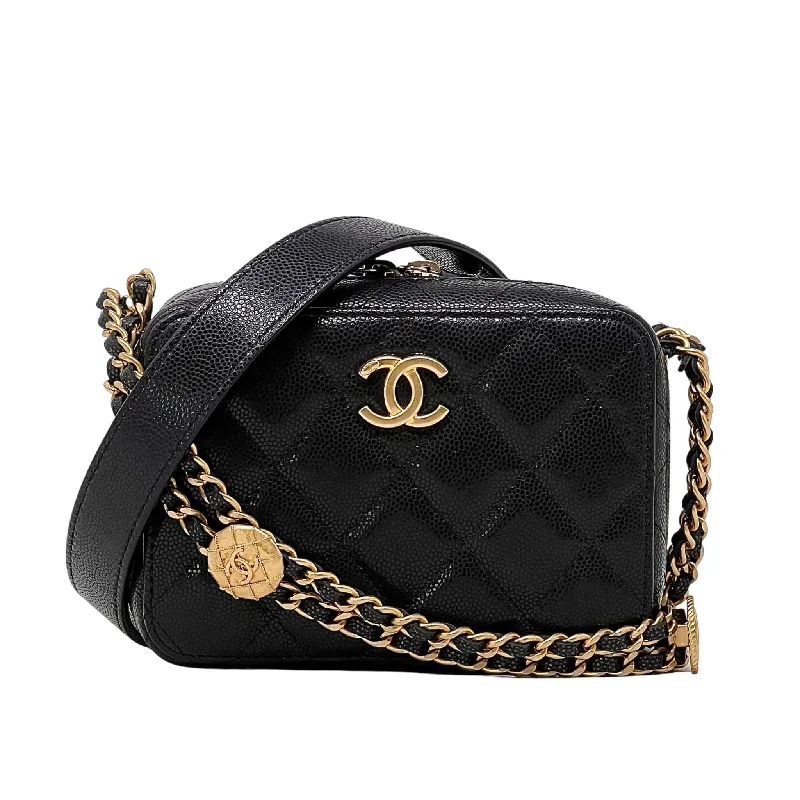 Chanel Classic Flap Bag for Evening PartyChanel Black Caviar Twist Your Buttons Camera Bag