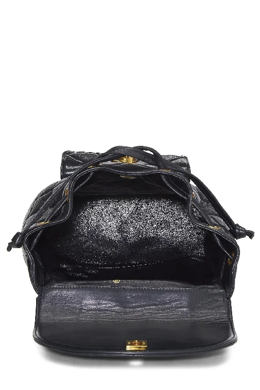 Chanel Lightweight Handbag for Daily ErrandsChanel,  Black Quilted Lambskin 'CC' Classic Backpack Small, Black