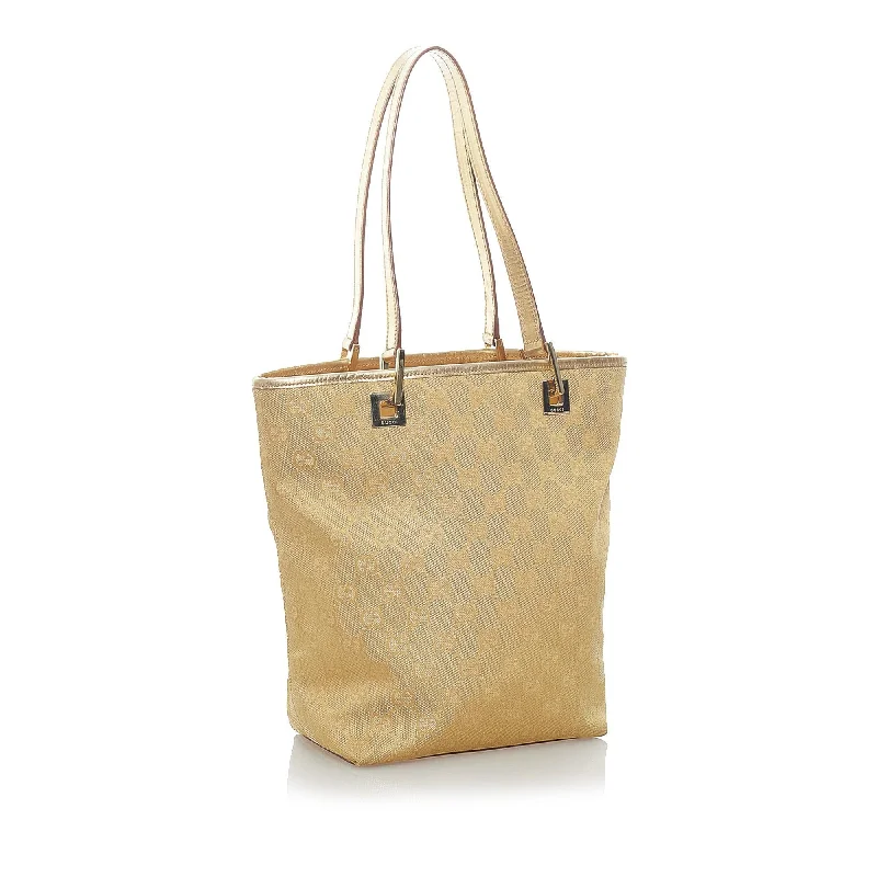 Gucci tote bags for women with a printed Gucci logoGucci GG Canvas Tote Bag (32748)