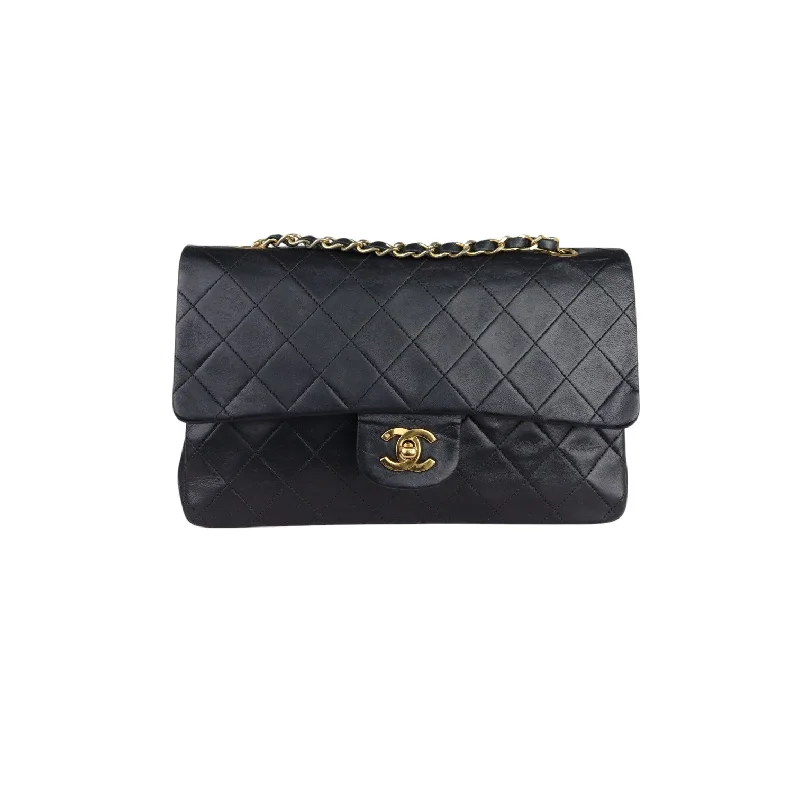 Chanel All - Match Handbag for Versatile StylingVintage Classic Double Flap Medium Lambskin Black GHW