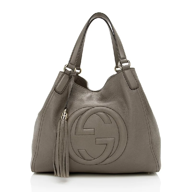 Gucci Marmont bags for women with a snakeskin - effect panelGucci Leather Soho Medium Tote (SHF-17754)