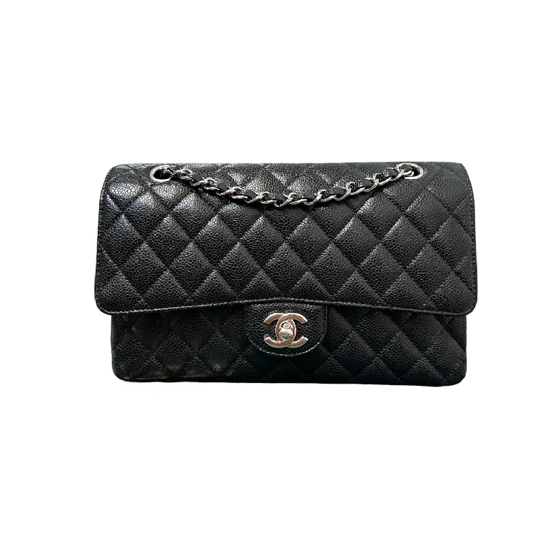 Chanel Small Crossbody Bag for TravelClassis Double Flap Medium Caviar Quilted Black SHW