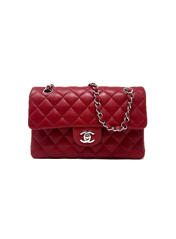 Chanel Colorful Handbag for Spring OutfitsChanel Red/Silver WHB! '20 SM Lambskin Classic Double Flap Bag