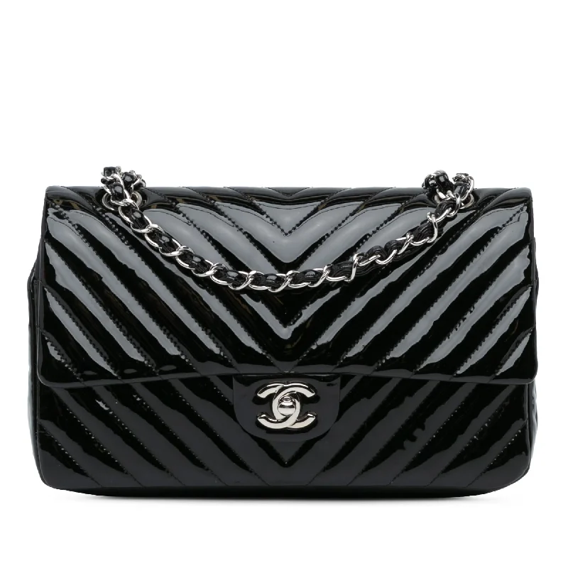 Chanel Colorful Handbag for Spring OutfitsChanel Medium Classic Chevron Patent Double Flap (SHG-Jqfuoq)